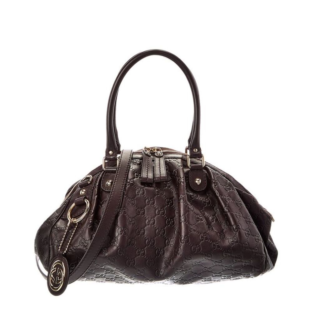 Gucci Brown Guccissima Leather 2Way Shoulder Bag (Authentic Pre-Loved)